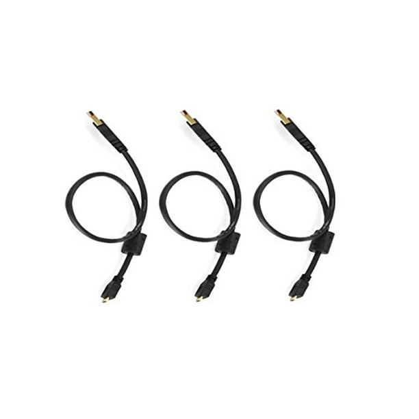 eDragon 3 Pack USB 2.0 A Male to Mini-B 5pin Male 28/24AWG Cable with Ferrite Core 6 Feet White Gold Plated eDragon 3 Pack USB 2.0 A Male to Mini-B 5pin Male 28/24AWG Cable with Ferrite Core 6 Feet White Gold Plated